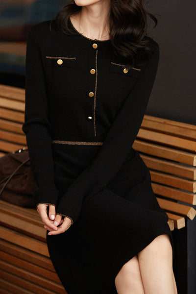 Elegant style knitted dress