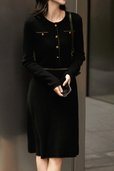 Elegant style knitted dress
