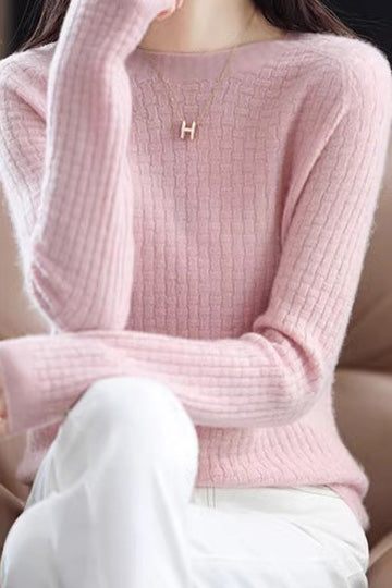 All-matching round-neck knitted top