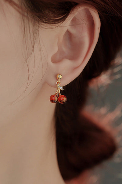 Red Cherry Earrings