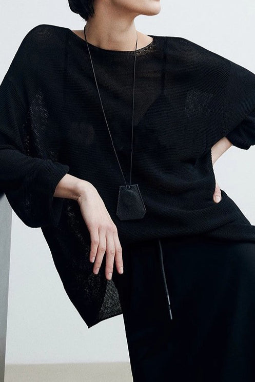 Solid Color Lazy Knitted Sweater