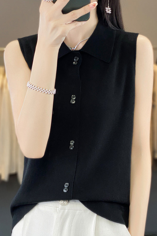 Sleeveless Knitted Vest