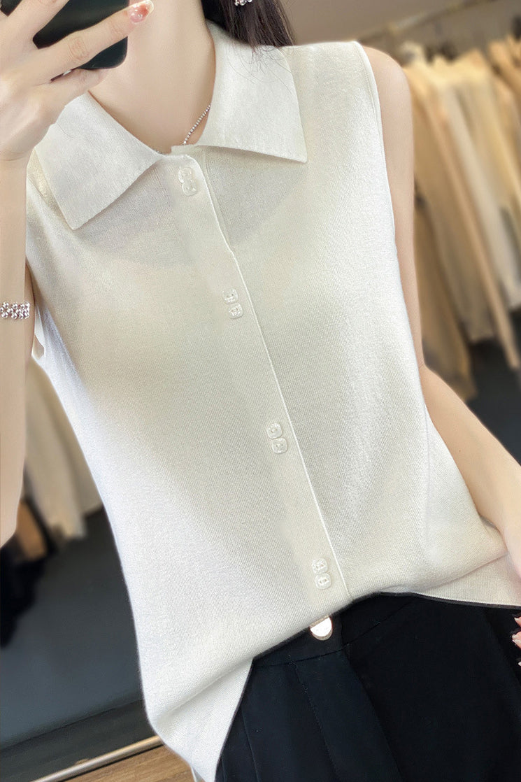 Sleeveless Knitted Vest
