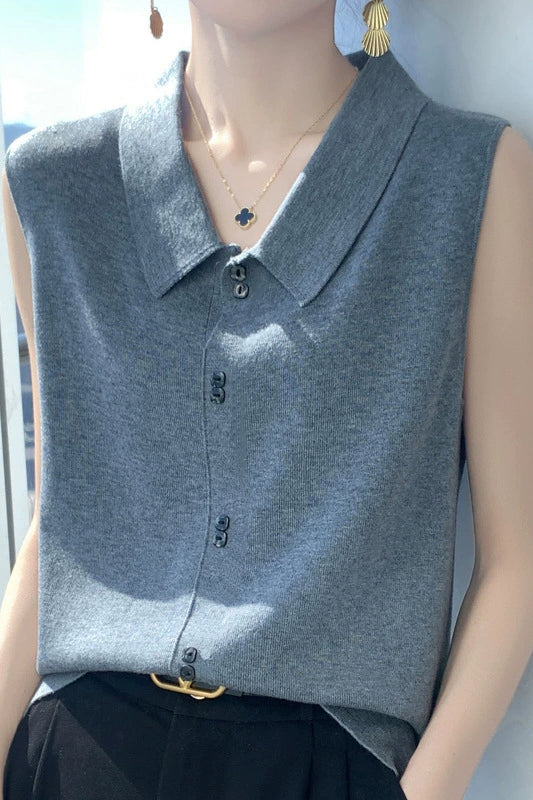 Sleeveless Knitted Vest