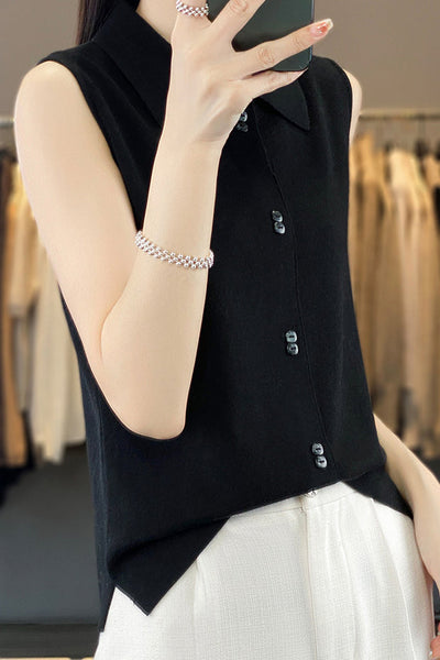 Sleeveless Knitted Vest