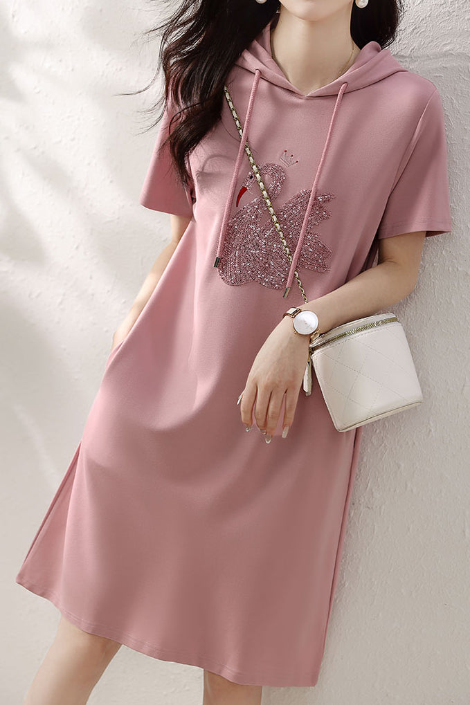 Casual Hooded Dress