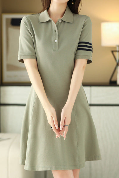 Color Block Polo Dress