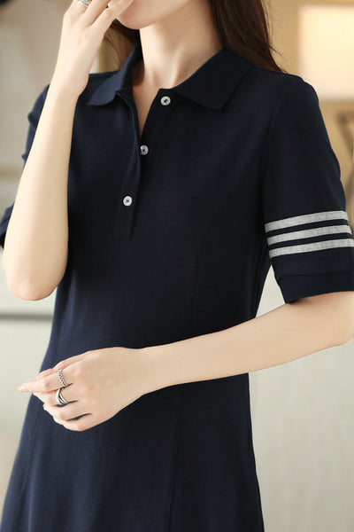 Color Block Polo Dress