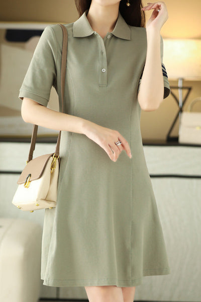 Color Block Polo Dress