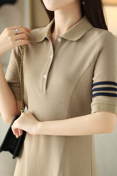 Color Block Polo Dress