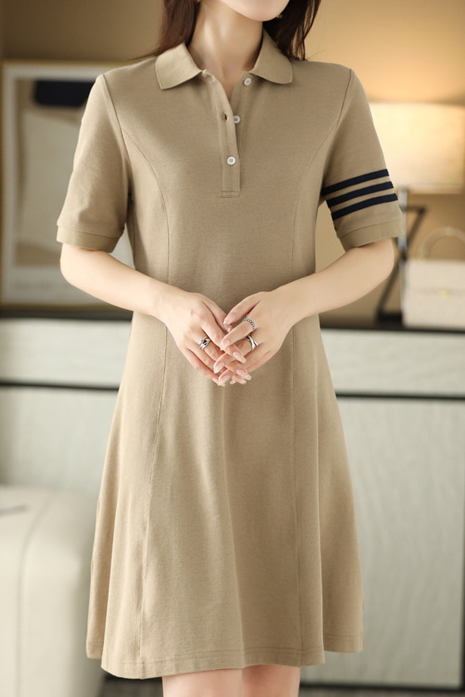 Color Block Polo Dress