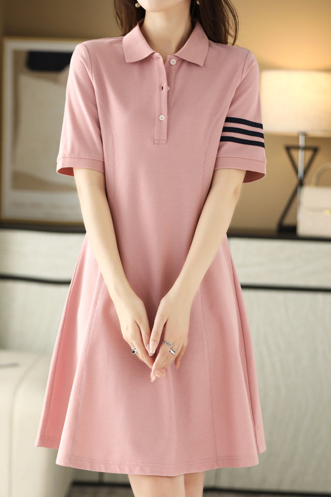 Color Block Polo Dress
