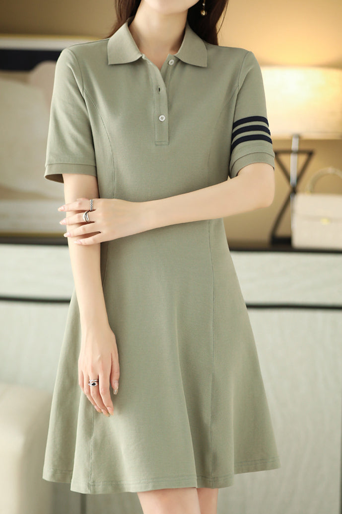 Color Block Polo Dress