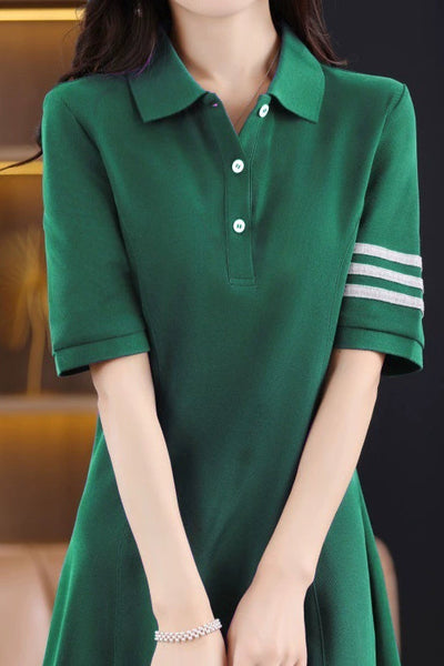 Color Block Polo Dress