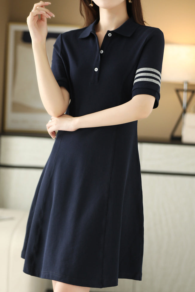 Color Block Polo Dress