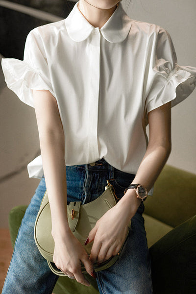 Romantic Peter Pan Collar Shirt