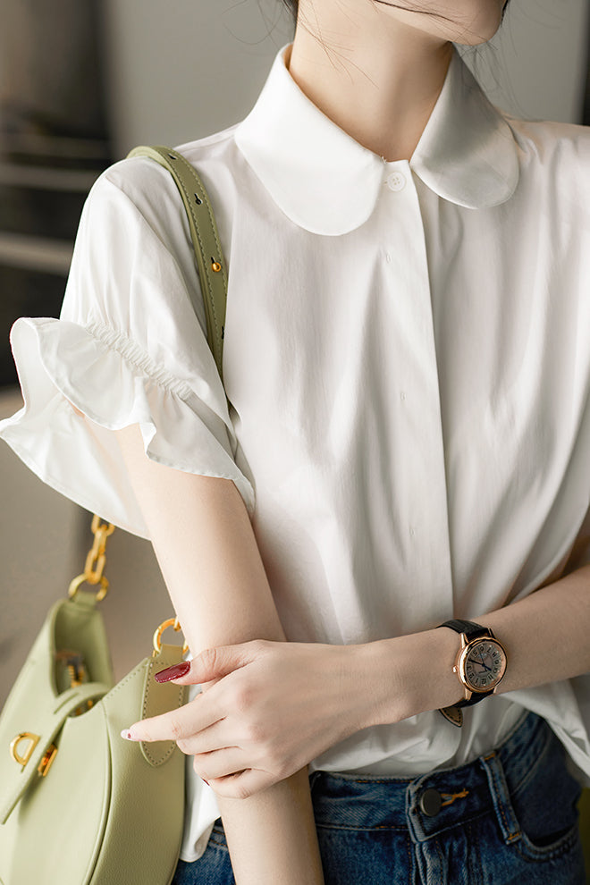 Romantic Peter Pan Collar Shirt