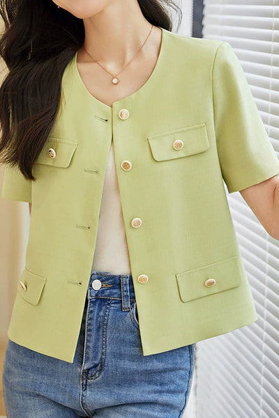 Elegant Short Sleeve Jacket