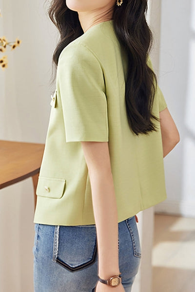 Elegant Short Sleeve Jacket