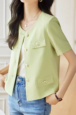 Elegant Short Sleeve Jacket