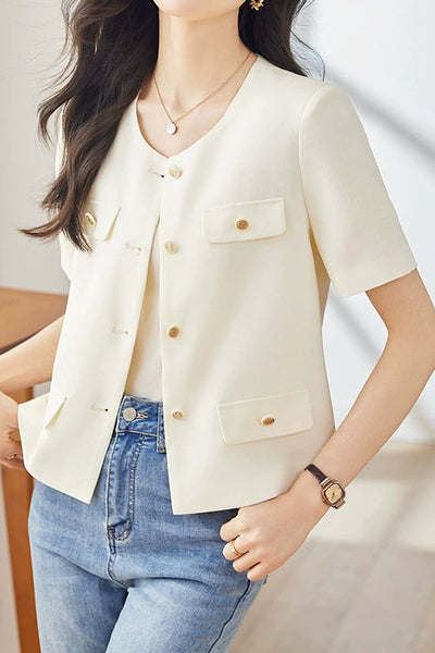 Elegant Short Sleeve Jacket