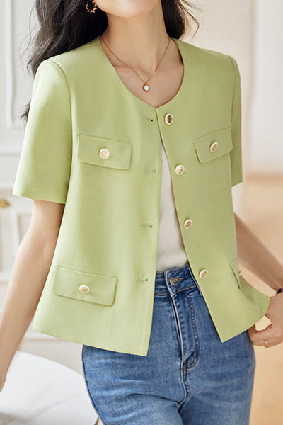 Elegant Short Sleeve Jacket