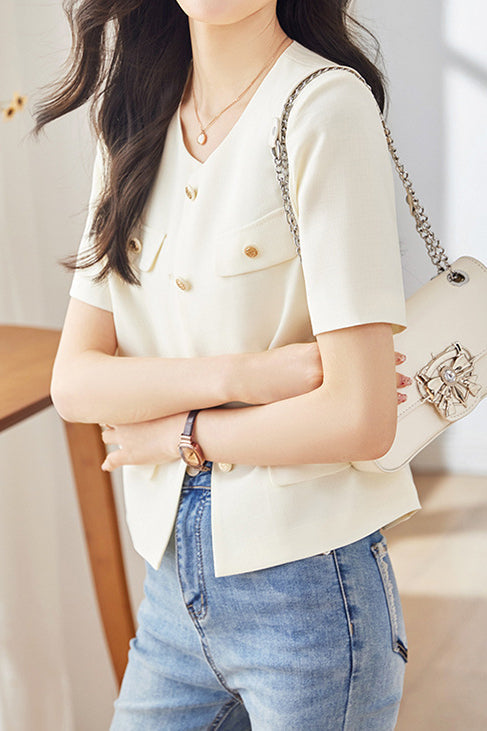 Elegant Short Sleeve Jacket