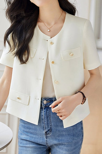 Elegant Short Sleeve Jacket