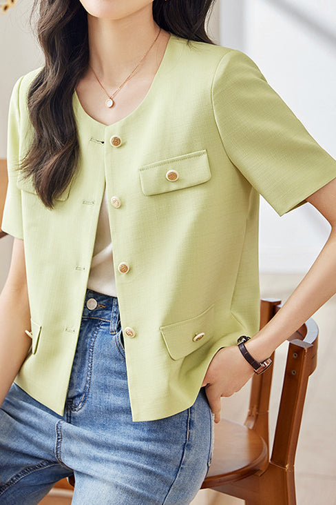 Elegant Short Sleeve Jacket