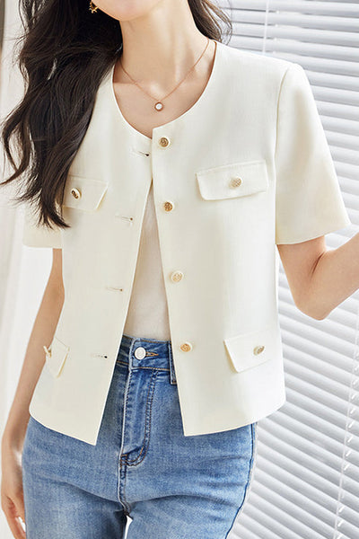 Elegant Short Sleeve Jacket