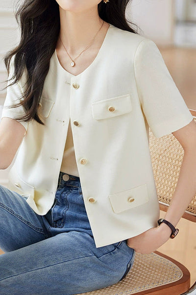 Elegant Short Sleeve Jacket