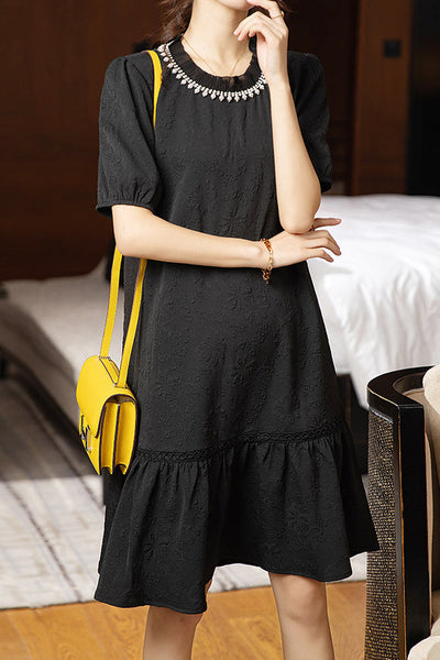 Solid Color Loose Dress