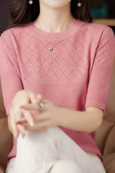 Knit Short Sleeve Top