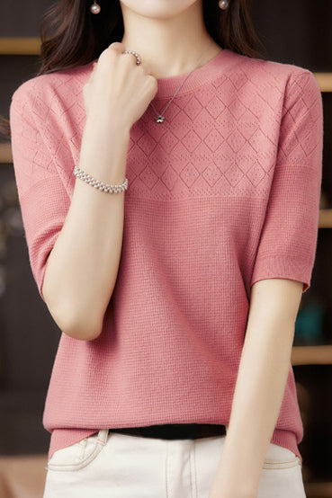 Knit Short Sleeve Top