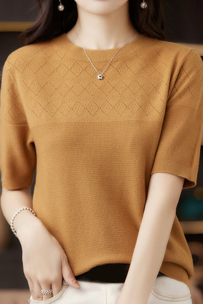 Knit Short Sleeve Top