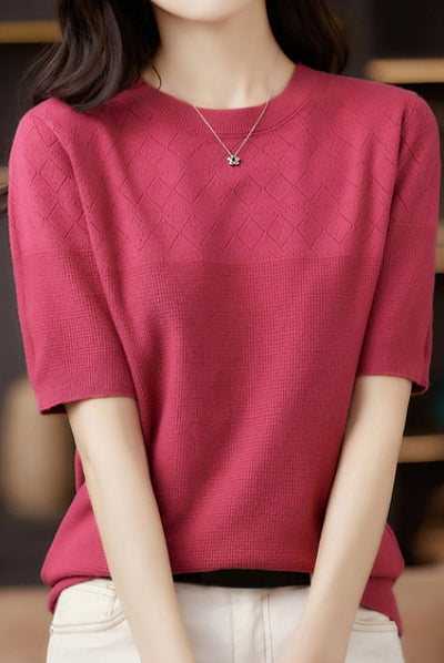 Knit Short Sleeve Top
