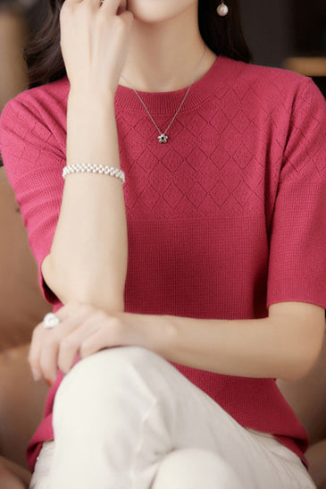 Knit Short Sleeve Top