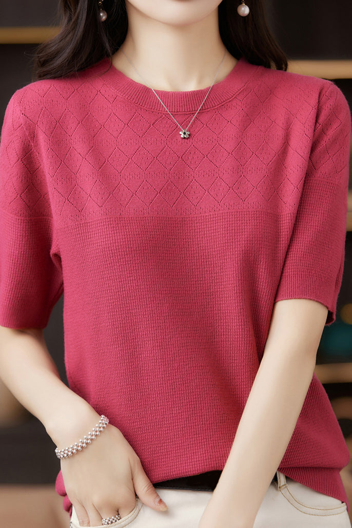 Knit Short Sleeve Top