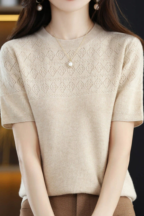Knit Short Sleeve Top