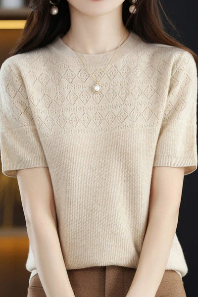 Knit Short Sleeve Top