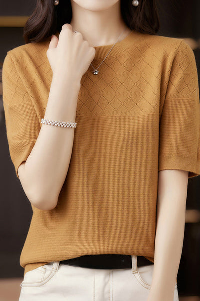 Knit Short Sleeve Top