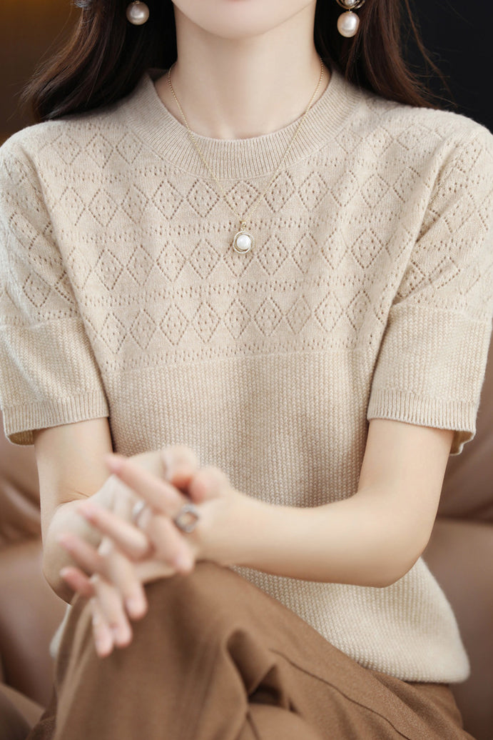 Knit Short Sleeve Top