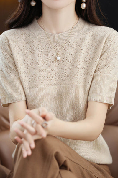 Knit Short Sleeve Top