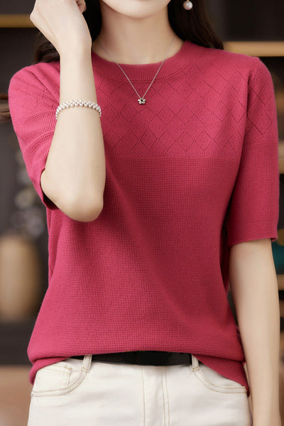 Knit Short Sleeve Top