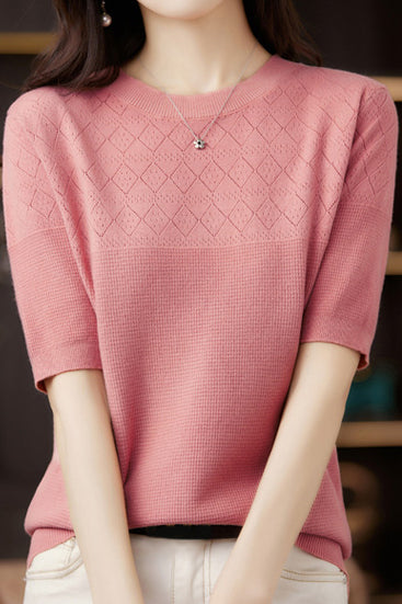 Knit Short Sleeve Top