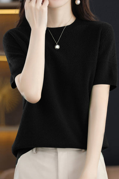 Knit Short Sleeve Top