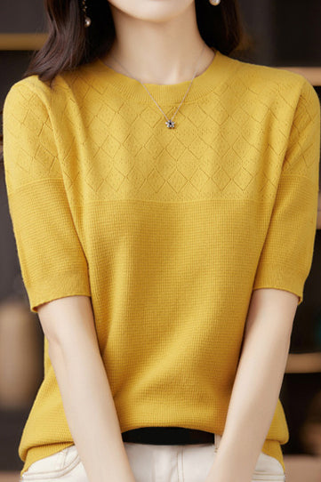 Knit Short Sleeve Top