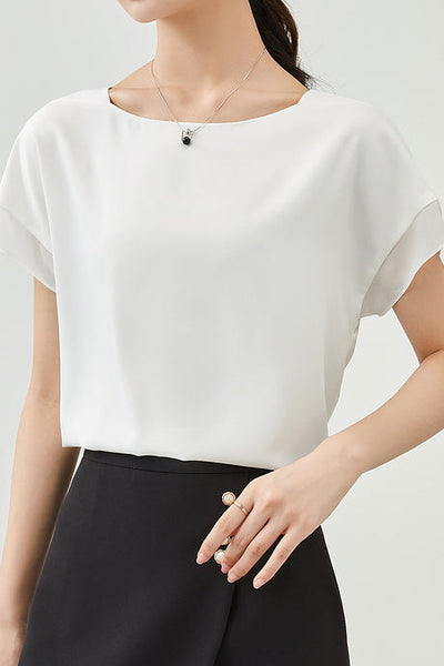 Fashionable Chiffon Short Sleeve Top