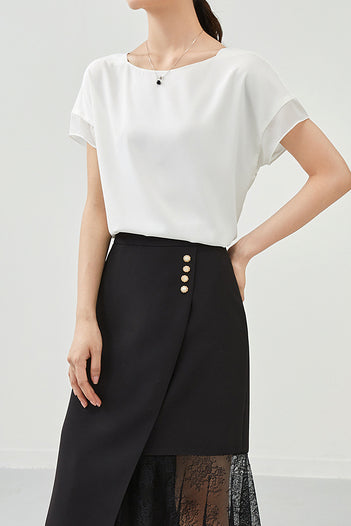 Fashionable Chiffon Short Sleeve Top