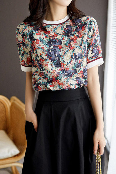 Fashionable Retro Printed T-Shirt